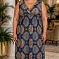 Vestido Largo de Georgette con Estampado Oriental - thumbnail 2