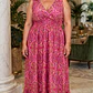 Vestido Largo de Georgette con Estampado Oriental - thumbnail 3