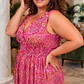 Vestido Largo de Georgette con Estampado Oriental - thumbnail 8