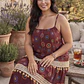 Elegancia Boho – Vestido Maxi de Lúrex de Tirantes con Trabajo de Yute y Encaje - Miniatura 2