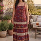 Elegancia Boho – Vestido Maxi de Lúrex de Tirantes con Trabajo de Yute y Encaje - Miniatura 3