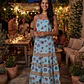 Elegancia Boho – Vestido Maxi de Lúrex de Tirantes con Trabajo de Yute y Encaje - Miniatura 4