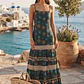 Elegancia Boho – Vestido Maxi de Lúrex de Tirantes con Trabajo de Yute y Encaje - Miniatura 5