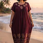 Vestido Largo de Algodón Talla Jumbo – Diseño Hindú Tradicional - Miniatura 2