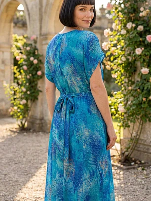Vestido Maxidress Seda Coralina – Hecho de India
