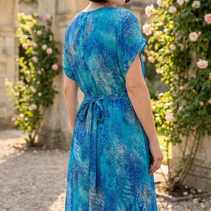 Vestido Maxidress Seda Coralina – Hecho de India 2
