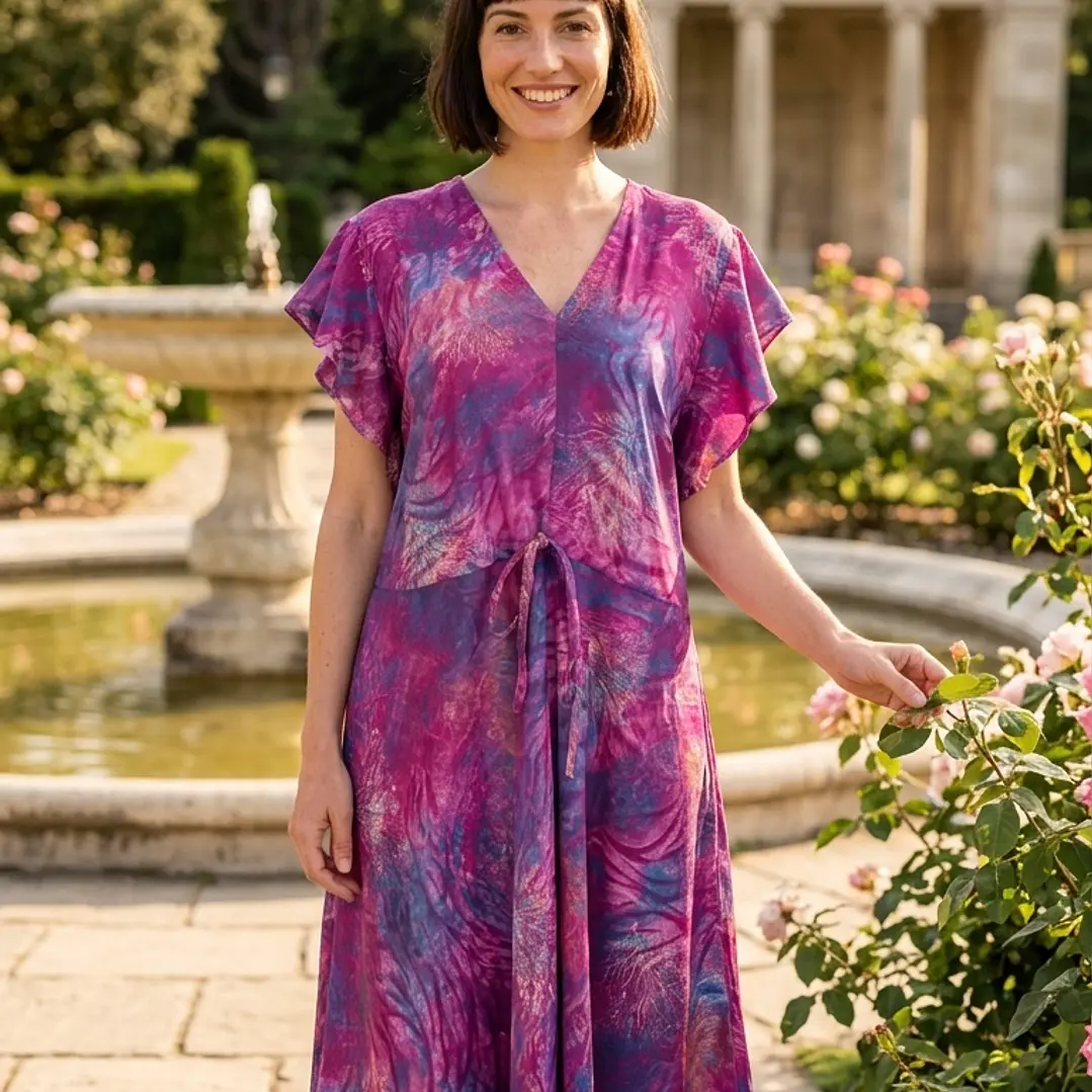 Vestido Maxidress Seda Coralina – Hecho de India 3
