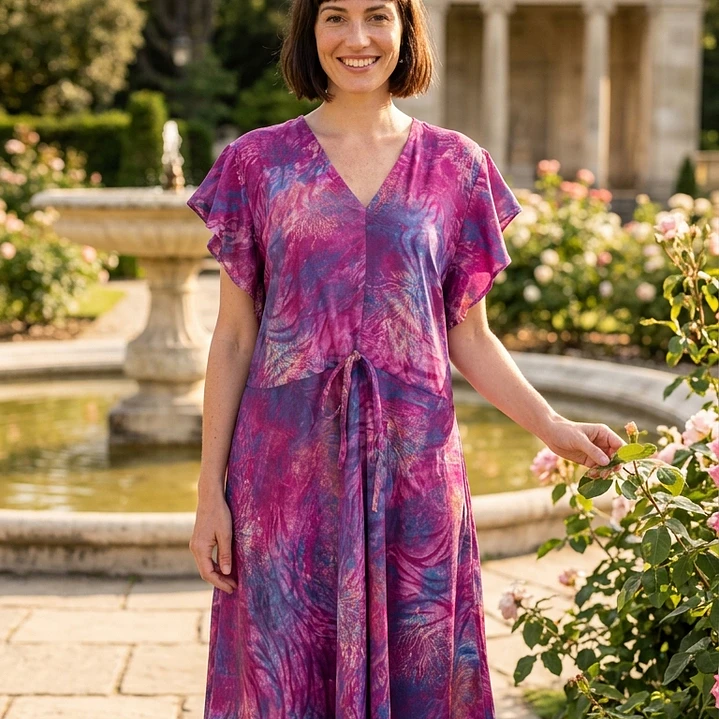 Vestido Maxidress Seda Coralina – Hecho de India 3