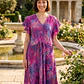 Vestido Maxidress Seda Coralina – Hecho de India - thumbnail 3