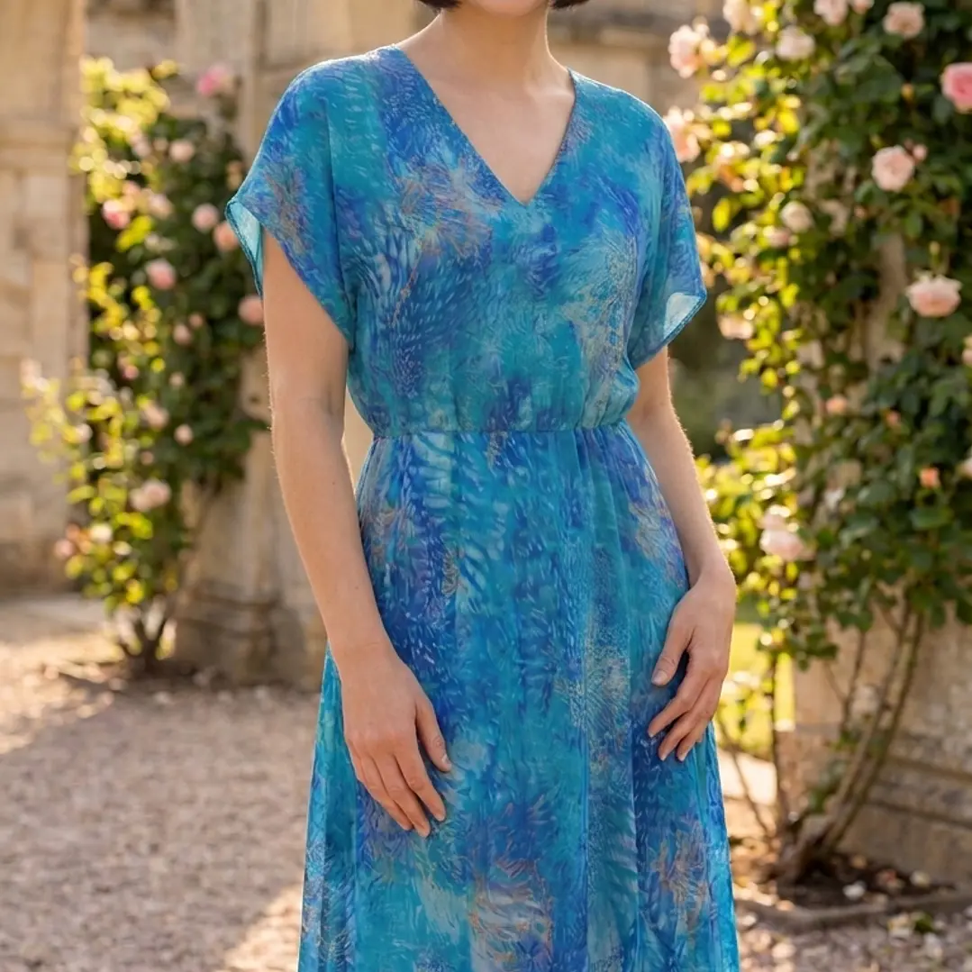 Vestido Maxidress Seda Coralina – Hecho de India 5