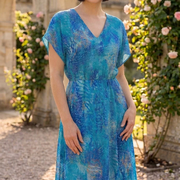 Vestido Maxidress Seda Coralina – Hecho de India 5