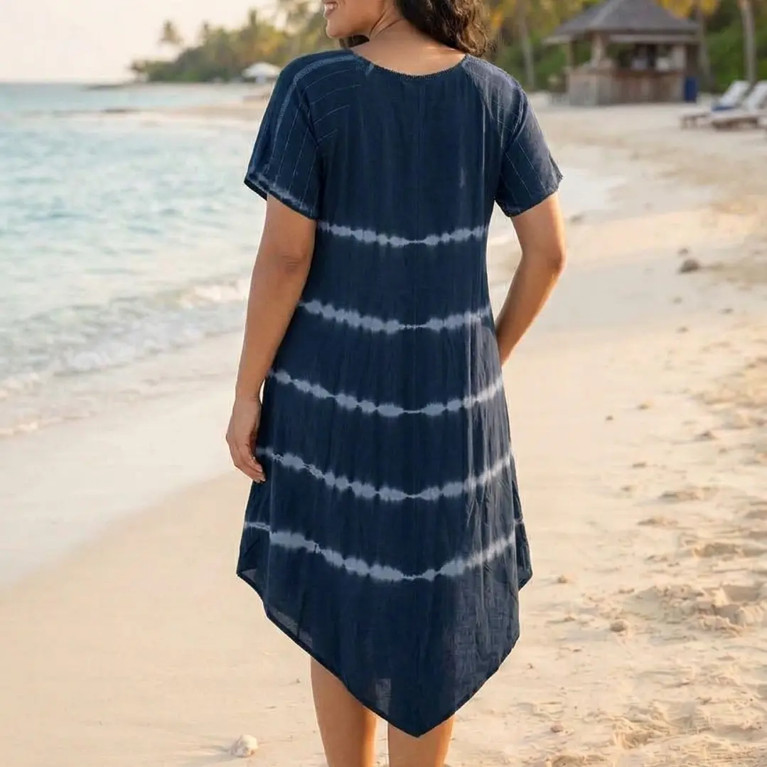 Vestido Maxidress Batik Brisa Marina – Talla Única - Hecho de India 3