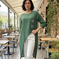 Blusa de Lino Asimétrica con Botones Decorativos - Miniatura 3