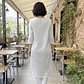 Blusa de Lino Asimétrica con Botones Decorativos - Miniatura 10