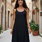 Vestido de Lino con Tirantes y Detalle Floral - thumbnail 7