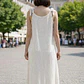 Vestido de Lino con Tirantes y Detalle Floral - thumbnail 6