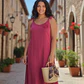 Vestido de Lino con Tirantes y Detalle Floral - thumbnail 10