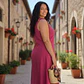 Vestido de Lino con Tirantes y Detalle Floral - thumbnail 4