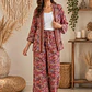 Conjunto (SET Co-ord) de Seda Estampado Kimono y Pantalón Ancho  - Miniatura 2