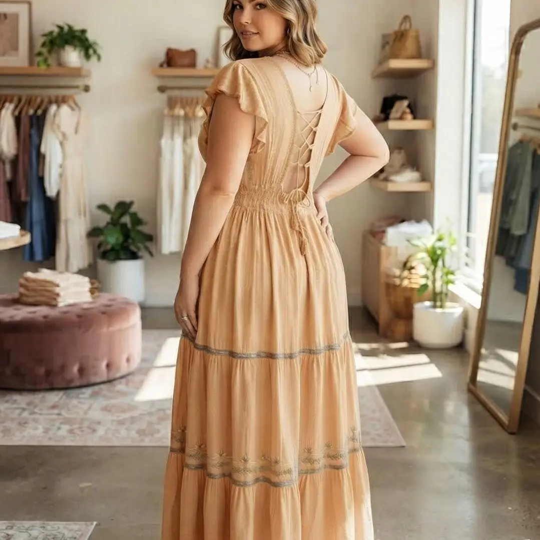 Vestido Lurex de Fiesta y Verano con Escote Trasero 6