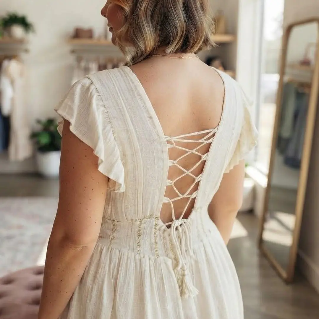 Vestido Lurex de Fiesta y Verano con Escote Trasero 2