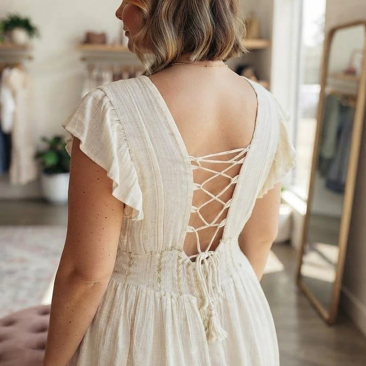 Vestido Lurex de Fiesta y Verano con Escote Trasero 2