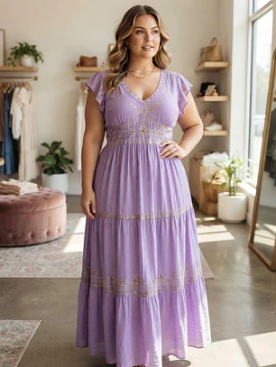 Vestido Lurex de Fiesta y Verano con Escote Trasero