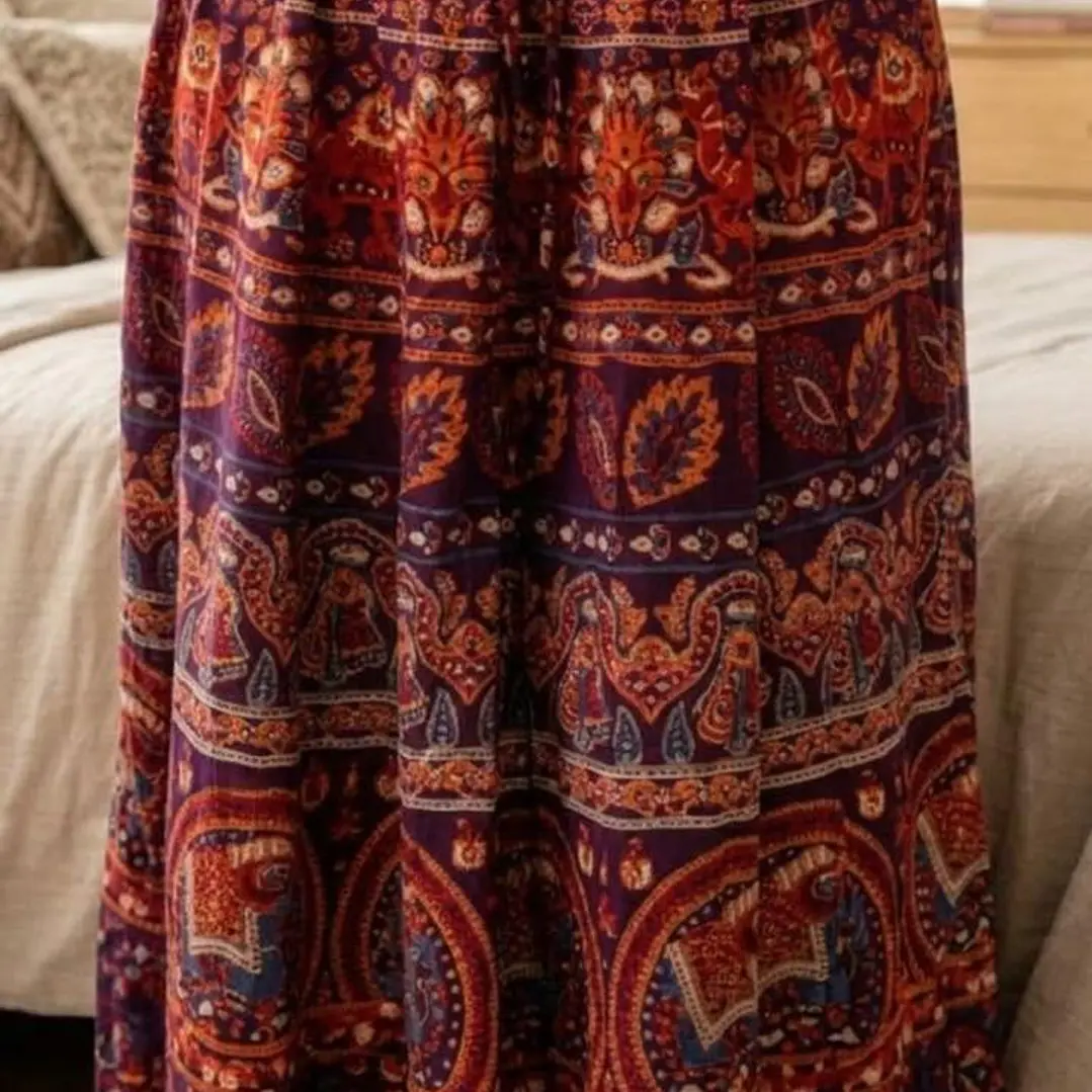 Conjunto Dos Piezas de Algodón con Estampado Étnico Elefante 8