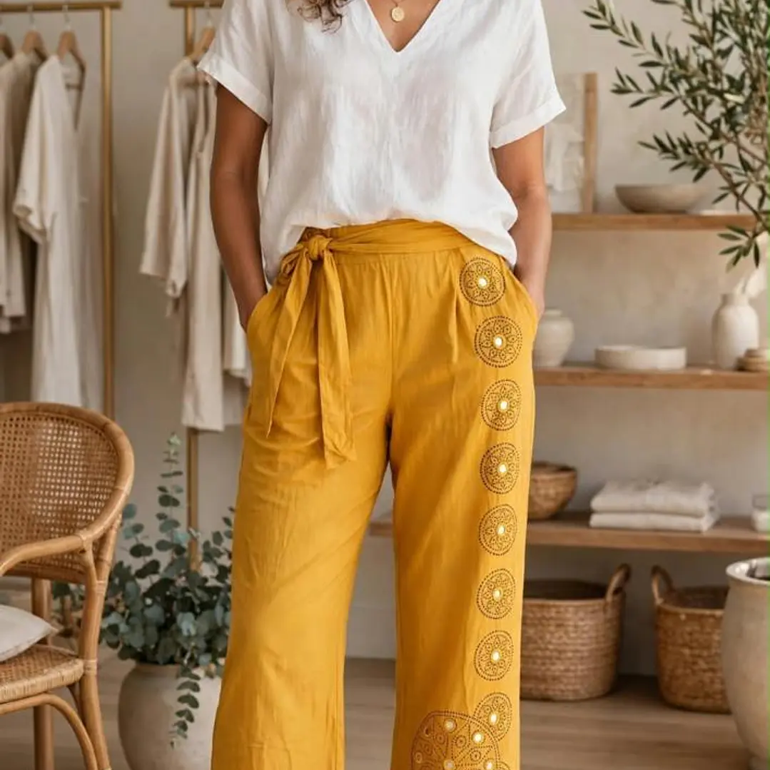 Pantalón Pareo Bohemio Espejos 3