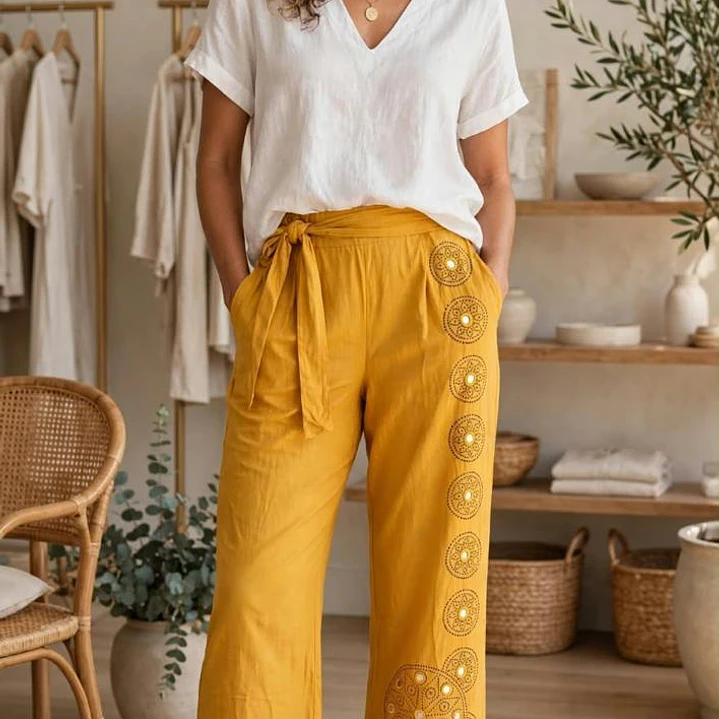 Pantalón Pareo Bohemio Espejos 3