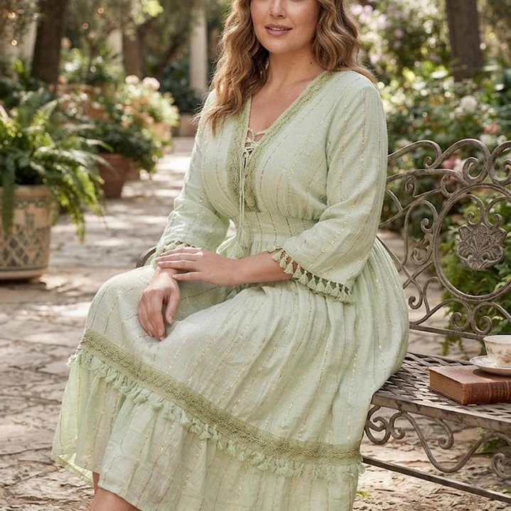 Vestido Maxicorazones Lurex & Encaje 6