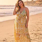 Vestido Largo Seda Brillo Dorado - thumbnail 5
