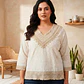 Blusa de Algodón Encaje Bohemio - Miniatura 1
