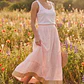 Falda Larga de Algodón Boho con Borde Dorado - Talla Única Verano - thumbnail 5
