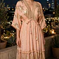 Vestido Largo Lúrex Boho con Brillo Dorado, Encaje y Yute - Verano - Miniatura 2