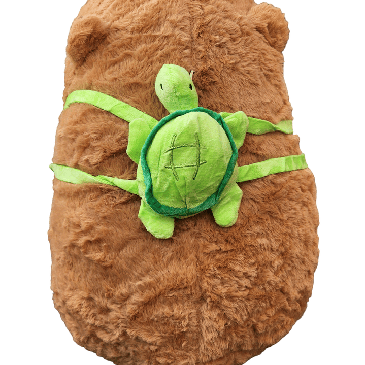 PELUCHE DE CAPIBARA CON MOCHILA DE TORTUGA GRANDE 32CM 8