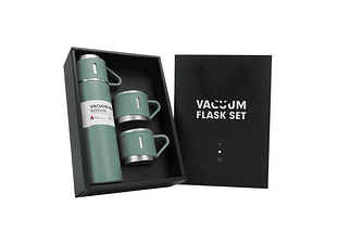 SET TERMO VACUUM FLASK VERDE