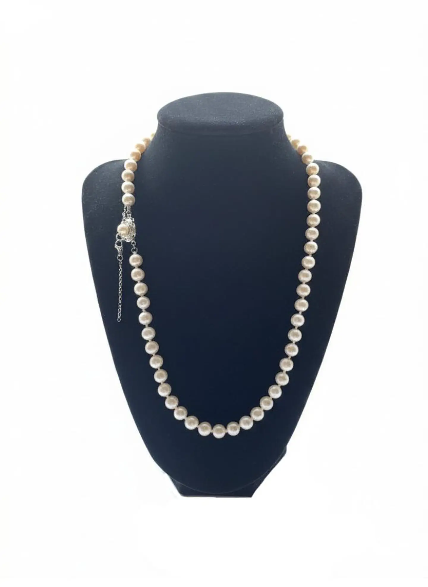Collar perla de Mallorca color perla beige 1