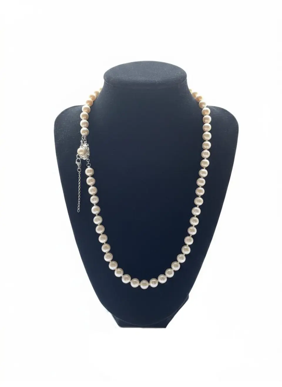 Collar perla de Mallorca color perla beige 1
