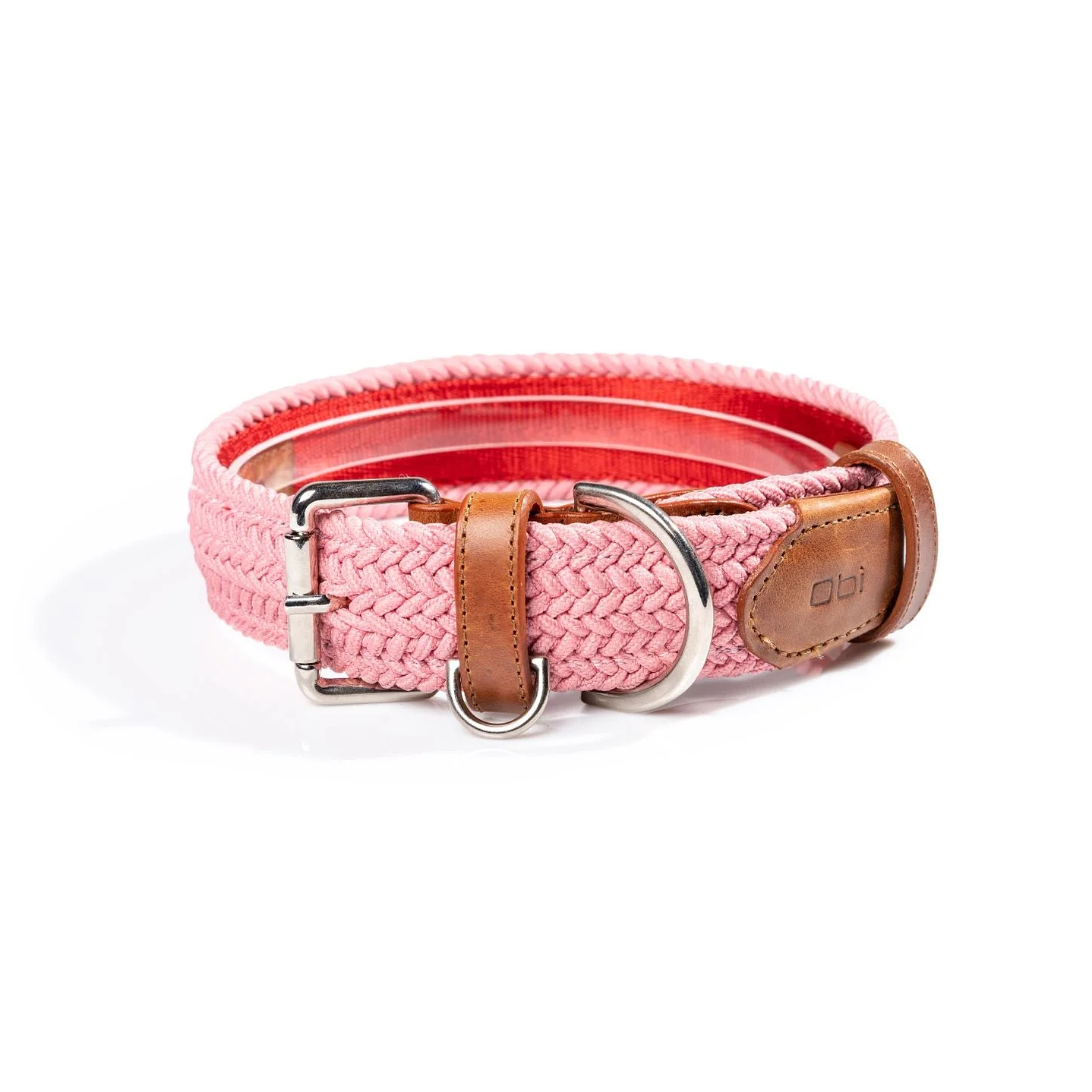 Combo trenzado Rosa Collar + Correa perro 2