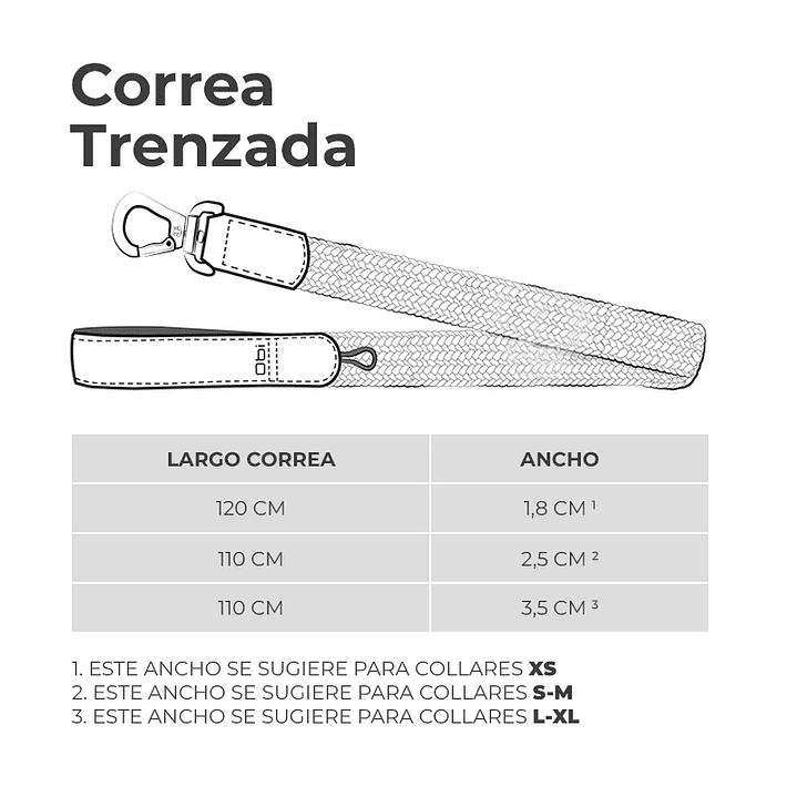 Combo trenzado Rosa Collar + Correa perro 6