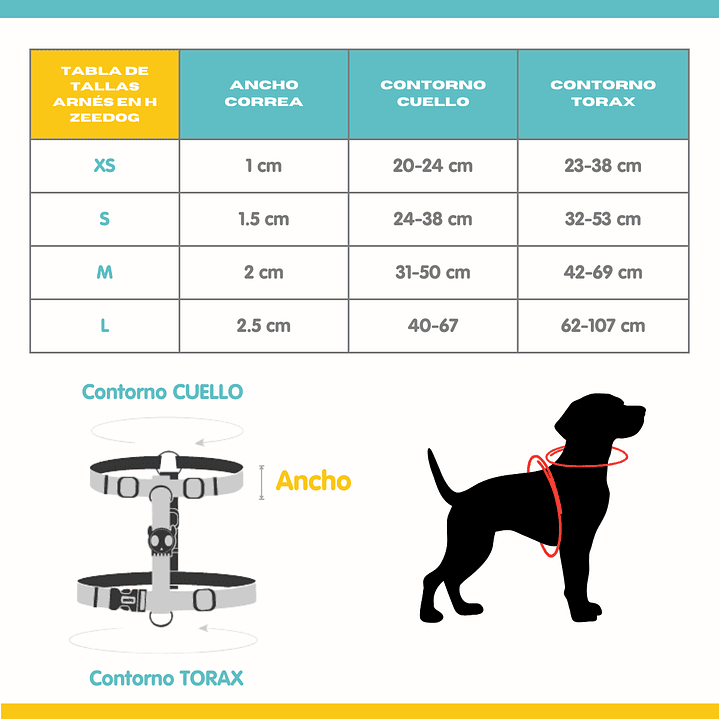 Arnés en H para perros trekk Reebok x Zee.Dog 6