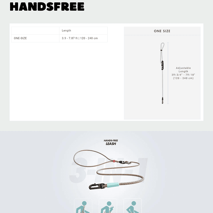 Correa Manoslibres para perros Aerobic Reebok x Zee.Dog 7