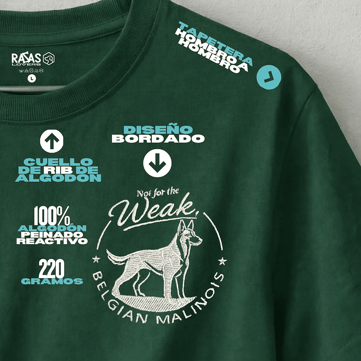 Camiseta Bordado Belga Malinois - Regular Fit 3