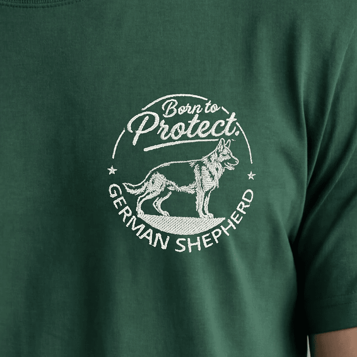 Camiseta Bordado Pastor Alemán - Regular Fit 2