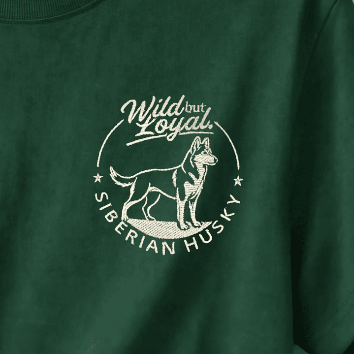Camiseta Bordado Husky SIberiano - Regular Fit 2