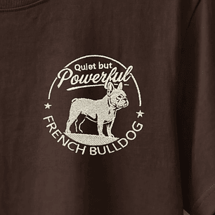 Camiseta  Bordado Bulldog Francés - Regular Fit