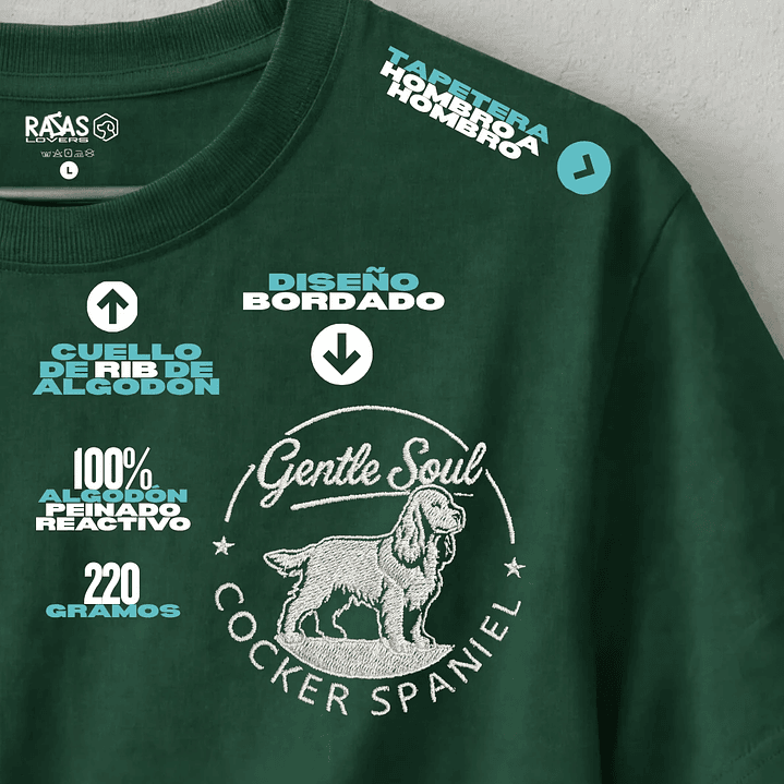 Camiseta Bordado Cocker Spaniel - Regular Fit 4
