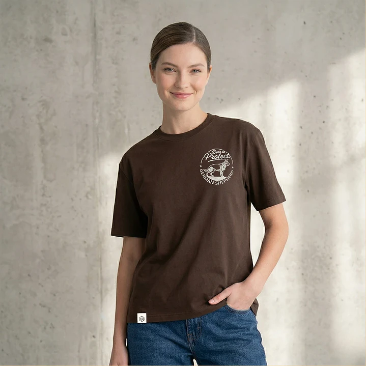 Camiseta Bordado Pastor Alemán - Regular Fit 5