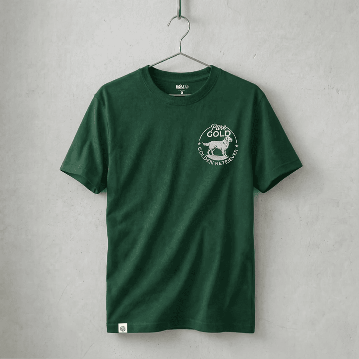 Camiseta Hombre Bordado Golden Retriever - Regular Fit 6